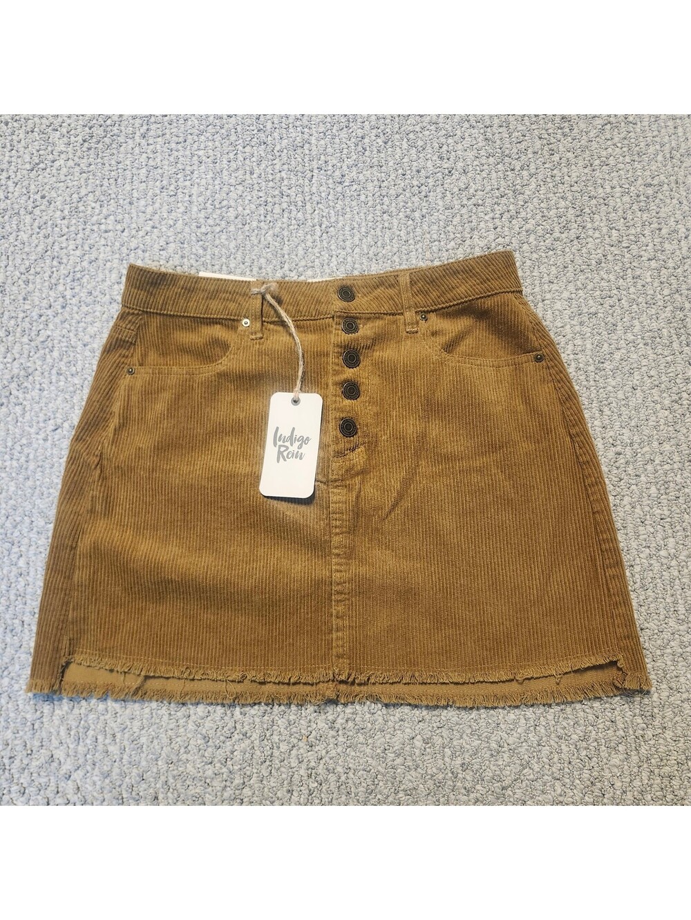 Indigo Rein Corduroy Mini Skirt in Brown Size 27 NWT